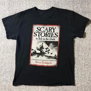 Scary Stories to Tell in the Dark Horror Graphic Tee Black Gothic Mens Large